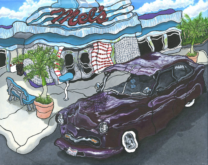 Plum Merc at Mel's Diner Print